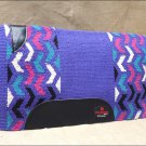 MADE IN USA FE262 HILASON WESTERN WOOL FELT SADDLE BLANKET PAD PURPLE WHITE PINK