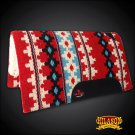 MADE IN USA FE351F- 34x40 HILASON WESTERN SHOW WOOL SADDLE BLANKET PAD RED