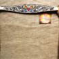 S566 NEW HILASON WESTERN LEATHER HORSE BREAST COLLAR WHITE HAND PAINT BUTTERFLY