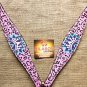 S565 NEW HILASON WESTERN HAND PAINT CROWN LEATHER HORSE BREAST COLLAR PINK