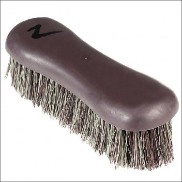 HORZE WESTERN HORSE SOFT GRIP DANDY BRUSH SHORT BRISTLE BROWN