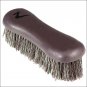 HORZE WESTERN HORSE SOFT GRIP DANDY BRUSH SHORT BRISTLE BROWN