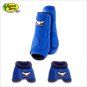 MEDIUM BLUE RELENTLESS TREVOR BRAZILE HORSE 2 FRONT LEG SPORT 2 BELL BOOT SET