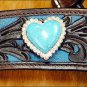 NEW HILASON WESTERN LEATHER HORSE BRIDLE HEADSTALL BREAST COLLAR W/ HEART CONCHO