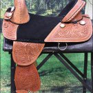 TW101M-F HILASON TREELESS WESTERN TRAIL BARREL RACING LEATHER HORSE SADDLE 17"