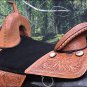 TW101M-F HILASON TREELESS WESTERN TRAIL BARREL RACING LEATHER HORSE SADDLE 17"