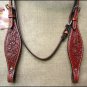 HILASON WESTERN HAND TOOLED LEATHER HORSE TACK BRIDLE HEADSTALL - MAHOGANY S442