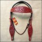 HILASON WESTERN HAND TOOLED LEATHER HORSE TACK BRIDLE HEADSTALL - MAHOGANY S442