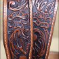 22 inch JUSTIN TAN EMBOSSED LEATHER LIL TRIGGER WESTERN BELT REVOLVER BUCKLE