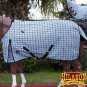 84 in HILASON 1200D RIPSTOP WATERPROOF TURNOUT HORSE WINTER SHEET GREY CHECK