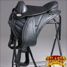 TE100-15" HILASON ENGLISH TREELESS ENDURANCE TRAIL PLEASURE LEATHER HORSE SADDLE