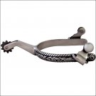HILASON STAINLESS STEEL MEN SPUR AUTUMN LEAVES ENGRAVED BAND