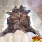 HS1177-F HILASON HAIR ON LEATHER PURE BRAZILIAN COWHIDE SKIN RUG CARPET NATURAL