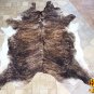 HS1177-F HILASON HAIR ON LEATHER PURE BRAZILIAN COWHIDE SKIN RUG CARPET NATURAL