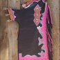 CH203F- HILASON BLACK BULL RIDING SOFT SMOOTH LEATHER RODEO WESTERN CHAPS