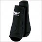 SMALL BLACK RELENTLESS TREVOR BRAZILE HORSE 2 FRONT LEG SPORT 2 BELL BOOT SET