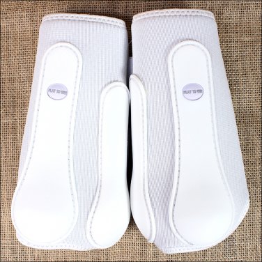 MEDIUM WHITE CLASSIC EQUINE WESTERN HORSE TACK PRO TECH FRONT BOOTS