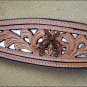 HILASON WESTERN LEATHER HORSE BREAST COLLAR TAN W/ CROSS GUN CONCHO