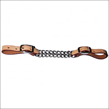 5/8" HILASON WESTERN TACK HORSE RUSSET FLAT TWISTED CURB CHAIN