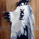 500 WESTERN MEDIUM JUNIOR CHILD RODEO BRONC BULL RIDING SHOW SMOOTH LEATHER CHAP