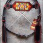 HILASON WESTERN LEATHER HORSE BRIDLE HEADSTALL BREAST COLLAR BROWN BEADED INLAY