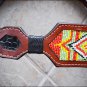 HILASON WESTERN LEATHER HORSE BRIDLE HEADSTALL BREAST COLLAR BROWN BEADED INLAY