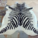 HS1121F HILASON HAIR ON LEATHER BRAZILIAN COWHIDE SKIN RUG CARPET ZEBRRA STENCIL