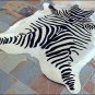 HS1121F HILASON HAIR ON LEATHER BRAZILIAN COWHIDE SKIN RUG CARPET ZEBRRA STENCIL