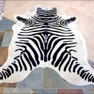 HS1117F HILASON HAIR ON LEATHER BRAZILIAN COWHIDE SKIN RUG CARPET ZEBRRA STENCIL