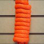 NEON ORANGE HORSE TACK BRAIDED POLY LEAD ROPE W/ BUFFALO SNAP SOLID 5/8 X 9