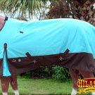 66" HILASON 1200D POLY WATERPROOF HORSE COLD WINTER BLANKET TURQUOISE BROWN