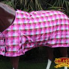 75 in HILASON 1200D RIPSTOP WATERPROOF POLY TURNOUT HORSE WINTER SHEET MAGENTA