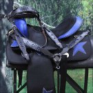 FI906-F WESTERN CORDURA TRAIL PLEASURE SADDLE 15" WITH HEADSTALL BREAST COLLAR
