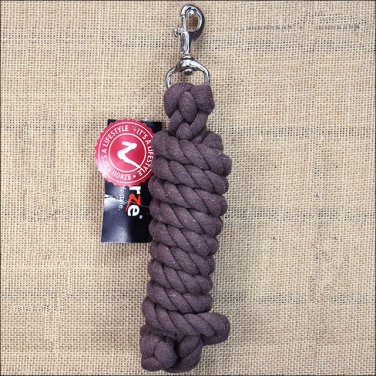 BROWN 2M HORZE COTTON PRICEZ LEAD ROPE HORSE TACK RIDING W/ SNAP HOOK