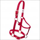 RED WEAVER ORIGINAL ADJUSTABLE CHIN THROAT SNAP HALTER 3/4" SUCKLING