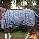 69" HILASON 1200D WINTER WATERPROOF TURNOUT HORSE BLANKET BLACK WHITE CANYON