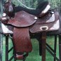 TO100M-A HILASON MAHOGANY TREELESS WESTERN TRAIL BARREL RACING SADDLE 16"