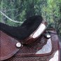 TO100M-A HILASON MAHOGANY TREELESS WESTERN TRAIL BARREL RACING SADDLE 16"