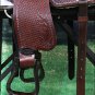 TO100M-A HILASON MAHOGANY TREELESS WESTERN TRAIL BARREL RACING SADDLE 16"