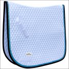 PROFESSIONAL CHOICE QUILTED DRESSAGE HORSE SADDLE PAD GLITTER TRIM PACIFIC BLUE