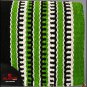 FE327-F HILASON WESTERN NEW ZEALAND WOOL HORSE SADDLE BLANKET WHITE BLACK GREEN