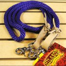 PURPLE NEW POLY NYLON CONTEST REINS BARREL RACER TRAIL RIDE W/LEATHER 7FT.
