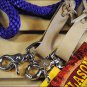 PURPLE NEW POLY NYLON CONTEST REINS BARREL RACER TRAIL RIDE W/LEATHER 7FT.