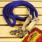 PURPLE NEW POLY NYLON CONTEST REINS BARREL RACER TRAIL RIDE W/LEATHER 7FT.