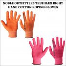 NOBLE OUTFITTERS TRUE FLEX RIGHT HAND COTTON ROPING GLOVES ORANGE PINK
