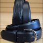 46IN. CLASSIC OILED WESTERN LEATHER STRAIGHT MEN BELT BLACK MADE IN THE USA