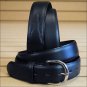 46IN. CLASSIC OILED WESTERN LEATHER STRAIGHT MEN BELT BLACK MADE IN THE USA