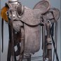 WD085DBRO-F HILASON BIG KING WESTERN WADE RANCH ROPING COWBOY TRAIL SADDLE 15"