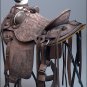 WD085DBRO-F HILASON BIG KING WESTERN WADE RANCH ROPING COWBOY TRAIL SADDLE 15"