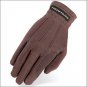 08 SIZE HERITAGE POWER GRIP STRETCHABLE NYLON HORSE RIDING EQUESTRIAN GLOVE BROW